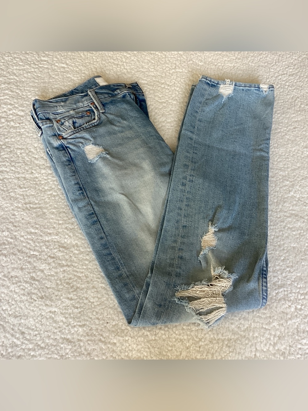 MOTHER High Waisted Rider Skimp Jeans The Confession Wash Size 30 Street Style
